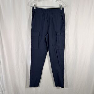 Kenneth Cole Active Jogger Pants Women's Small Blue Pull On Cargo Pockets
